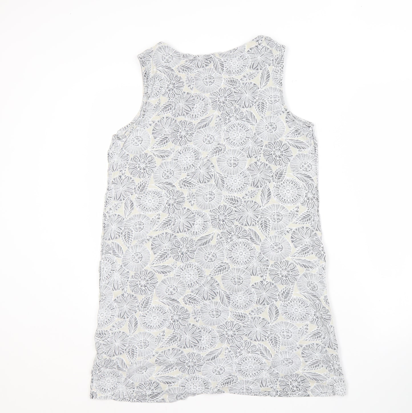 Maine New England Women's Grey Floral Shift Dress Size 14
