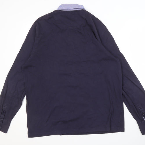 Marks and Spencer Blue Long Sleeve Polo M