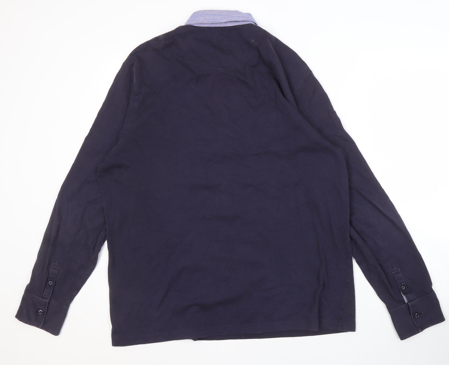 Marks and Spencer Blue Long Sleeve Polo M