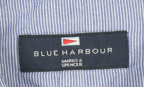 Marks and Spencer Blue Long Sleeve Polo M