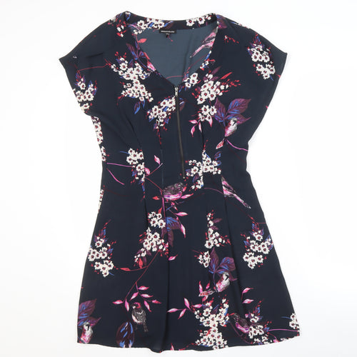 Warehouse Women's Multicoloured Floral V-Neck Dress