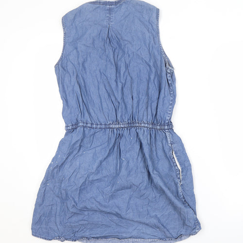 Gap Women's Blue Chambray Shirt Dress M