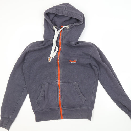 Superdry Men’s Grey Full Zip Hoodie S Regular Fit