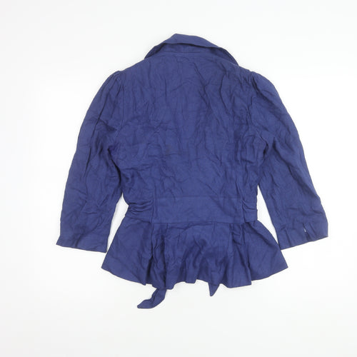 Topshop Women's Blue Blazer UK 10 Regular