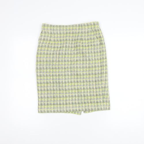 Laura Ashley Women's Check Knee Length Skirt, Size 6, Multicoloured