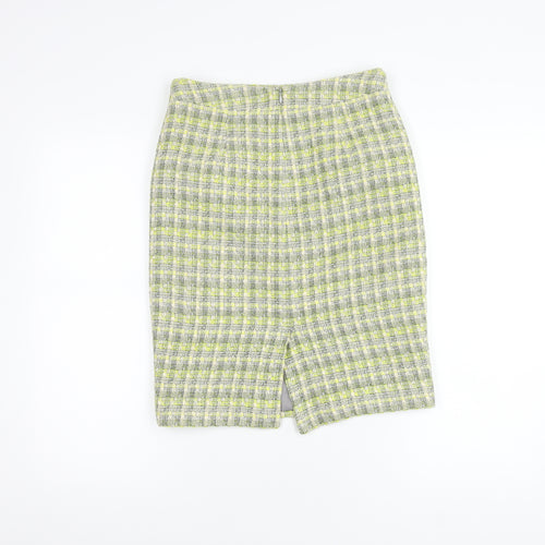 Laura Ashley Women's Check Knee Length Skirt, Size 6, Multicoloured