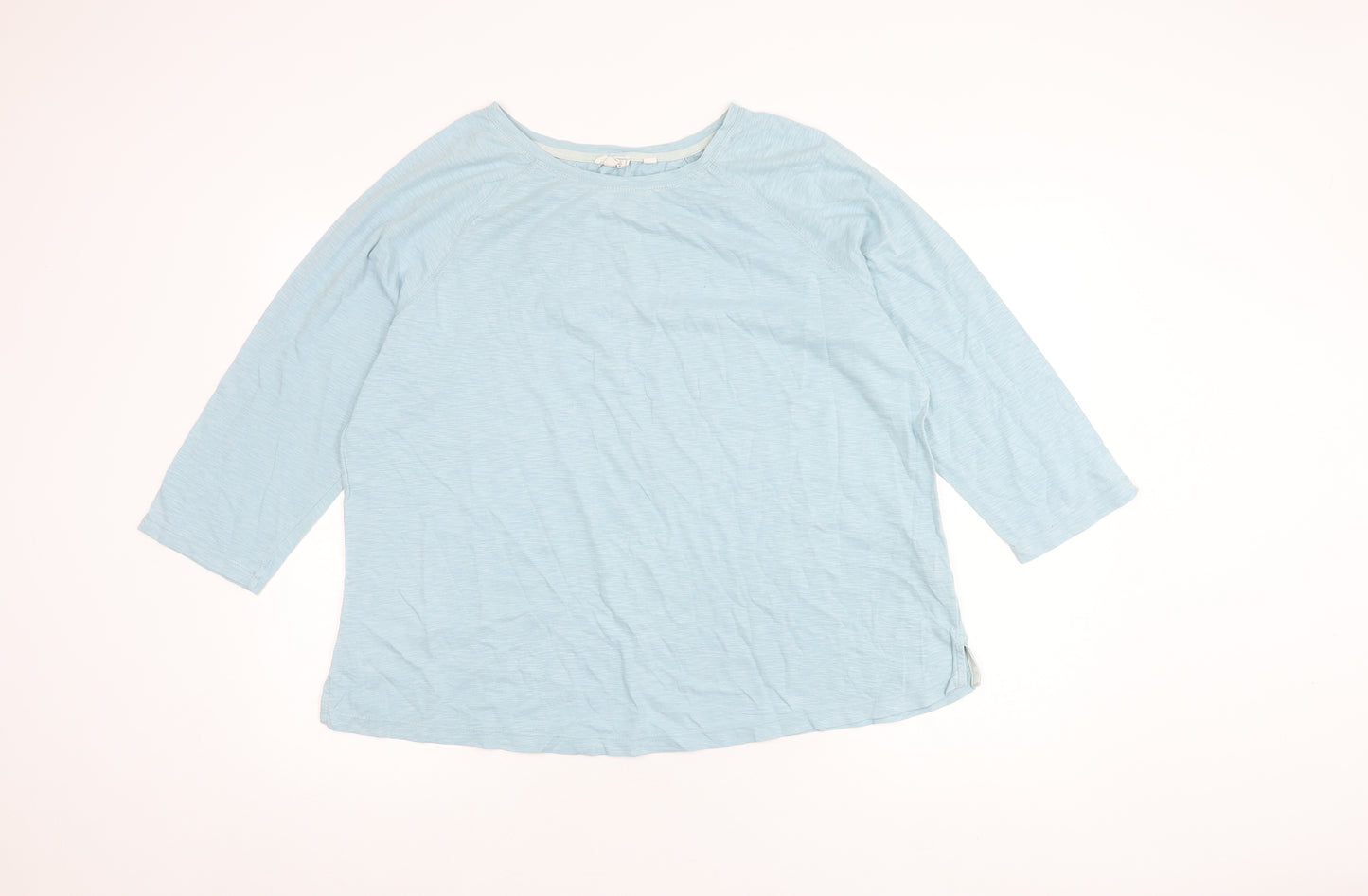 Fat Face Women's Blue Relaxed 3/4 Sleeve Top - Size 18