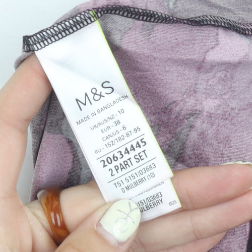 Marks and Spencer Women's Multicoloured Tank Top Size 10