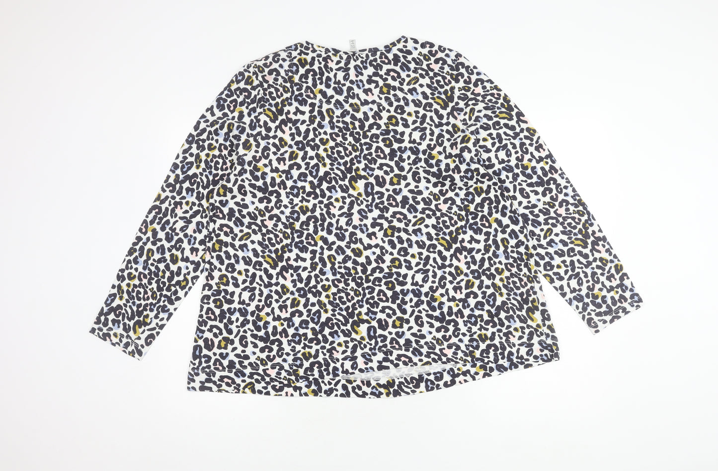 Joules Women's Multicoloured Leopard Cotton Top Size 18