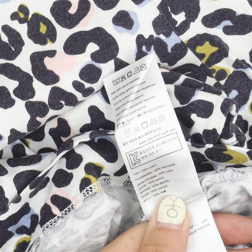 Joules Women's Multicoloured Leopard Cotton Top Size 18