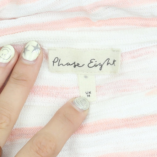 Phase Eight Women's Striped Knit Top, M, 3/4 Sleeve