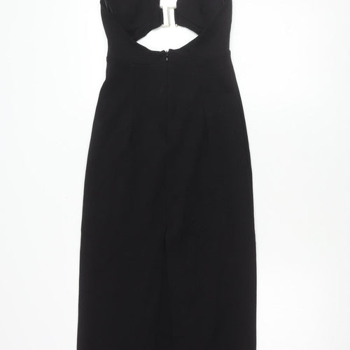 Zara Women’s Black Halter Midi Sheath Dress XS