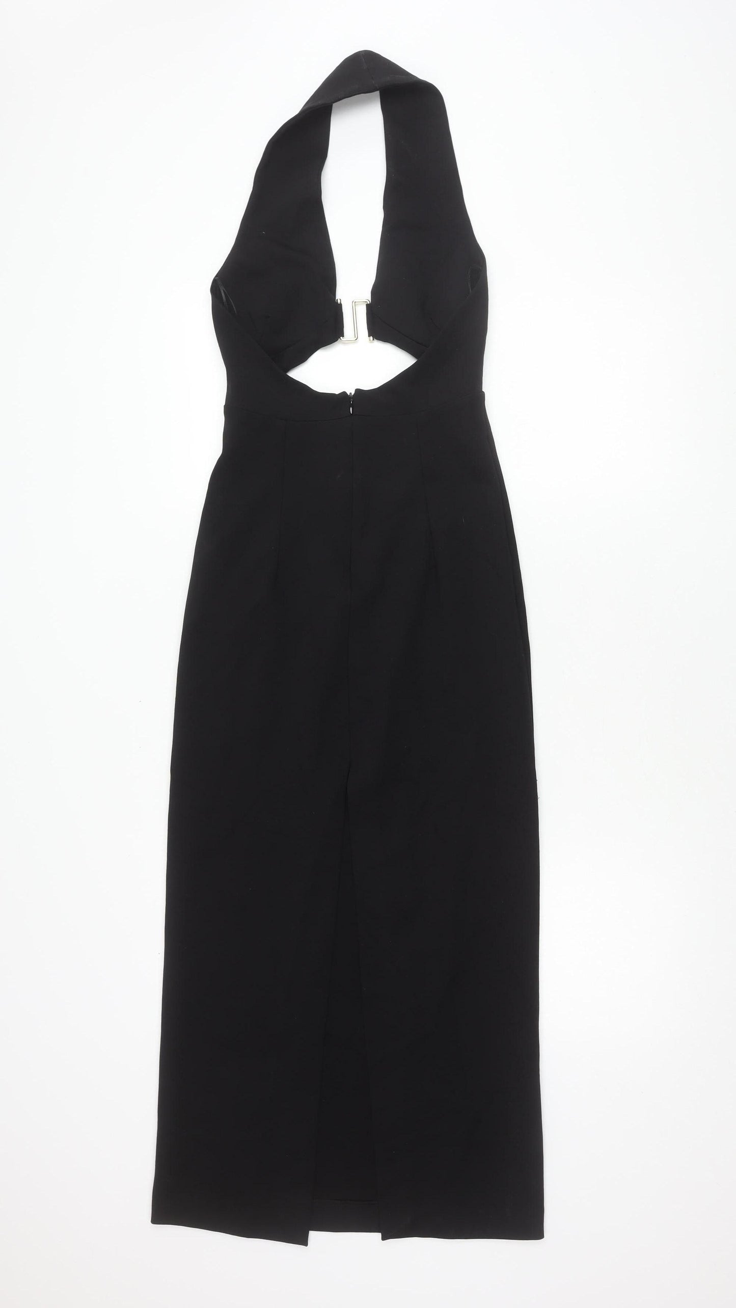 Zara Women’s Black Halter Midi Sheath Dress XS