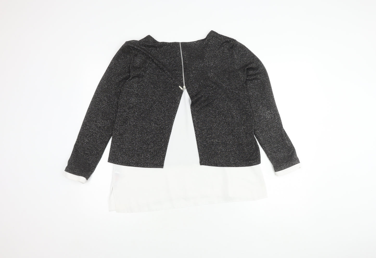 Wallis Petite Black Long Sleeve Top UK 12