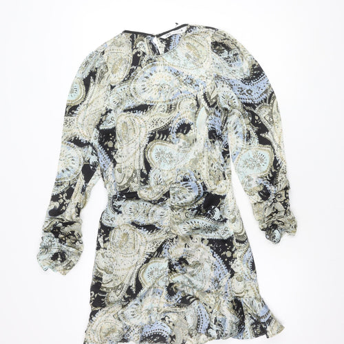 ZARA Women's Multicoloured Paisley Dress Size 8