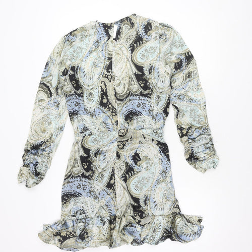 ZARA Women's Multicoloured Paisley Dress Size 8