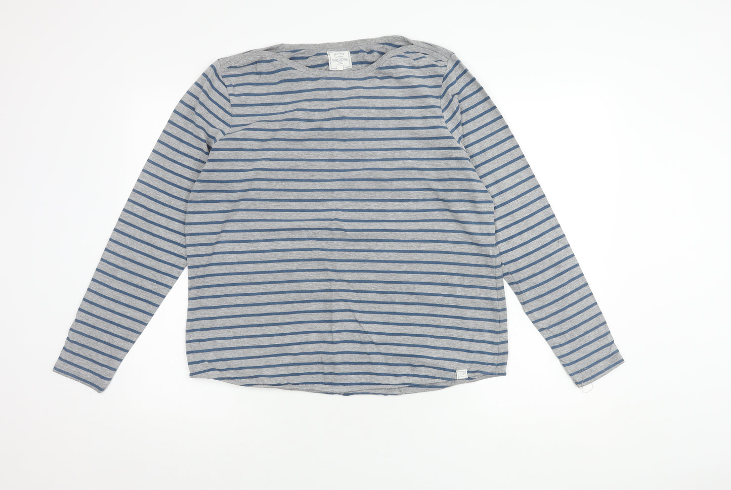 Fat Face Women's Grey Striped Long Sleeve T-Shirt Size 16