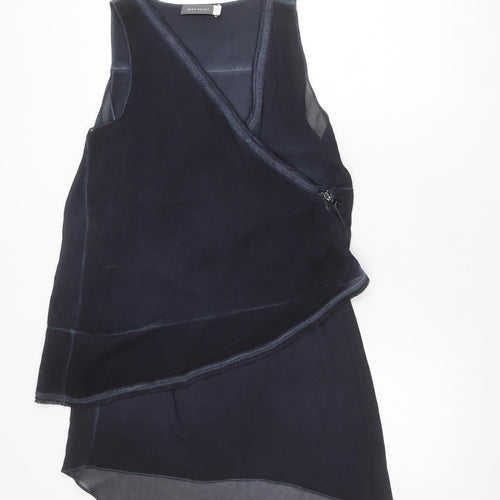 Mint Velvet Women's Blue Wrap Top, Size 10