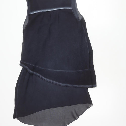 Mint Velvet Women's Blue Wrap Top, Size 10