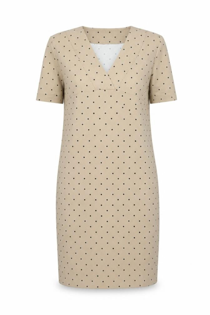 Marks and Spencer Women Beige Polka Dot Dress Size 12