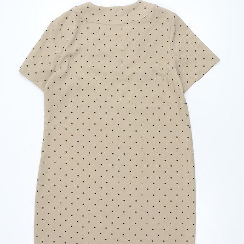 Marks and Spencer Women Beige Polka Dot Dress Size 12