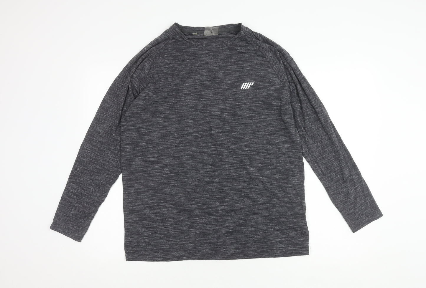 Myprotein Men's Grey Long Sleeve T-Shirt, Perfect for Gym