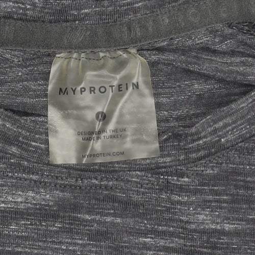 Myprotein Men's Grey Long Sleeve T-Shirt, Perfect for Gym