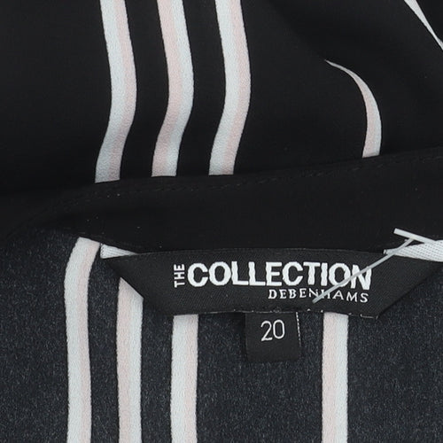 Debenhams Women's Black Striped Blouse Size 20