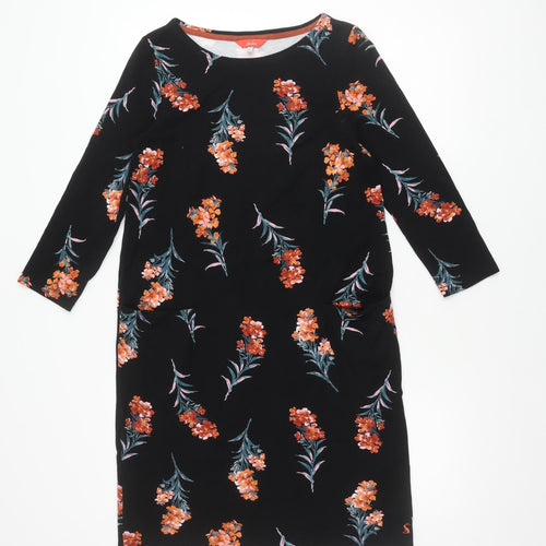 Joules Women's Black Floral Dress Size 8