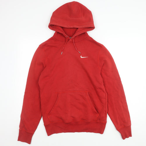 Nike Men's Red Pullover Hoodie S - Stylish & Warm