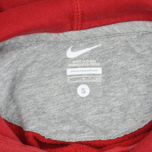 Nike Men's Red Pullover Hoodie S - Stylish & Warm