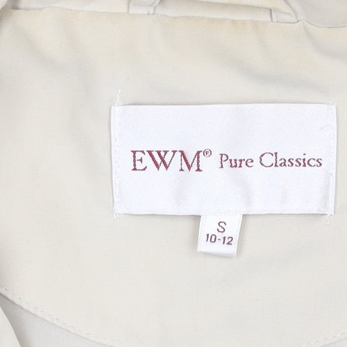 EWM Women's Beige Waistcoat Size 10-12, Full Zip Casual