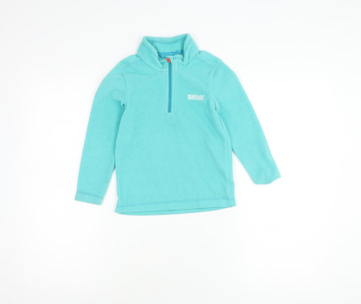 Regatta Girls Blue Fleece Pullover Hoodie, 5-6 Years