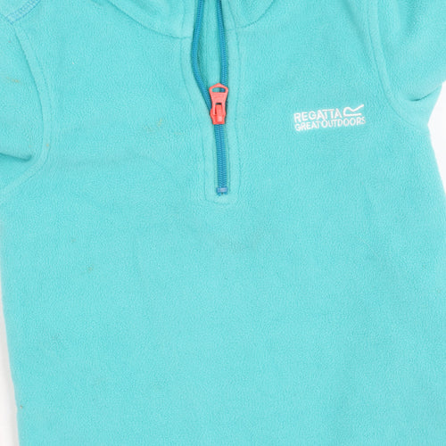 Regatta Girls Blue Fleece Pullover Hoodie, 5-6 Years