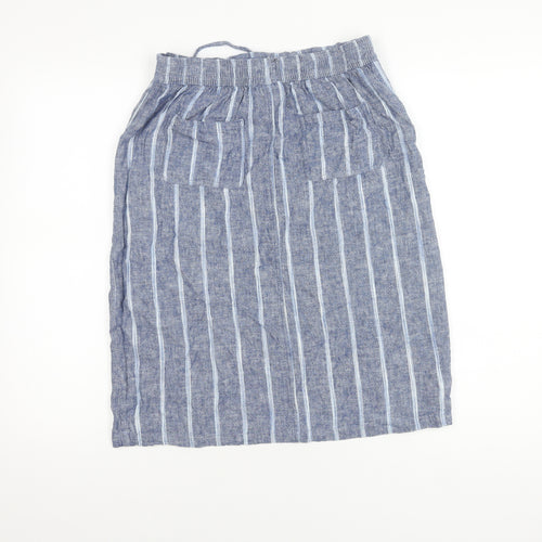 Isle Collection Women's Blue Midi Skirt Size 10