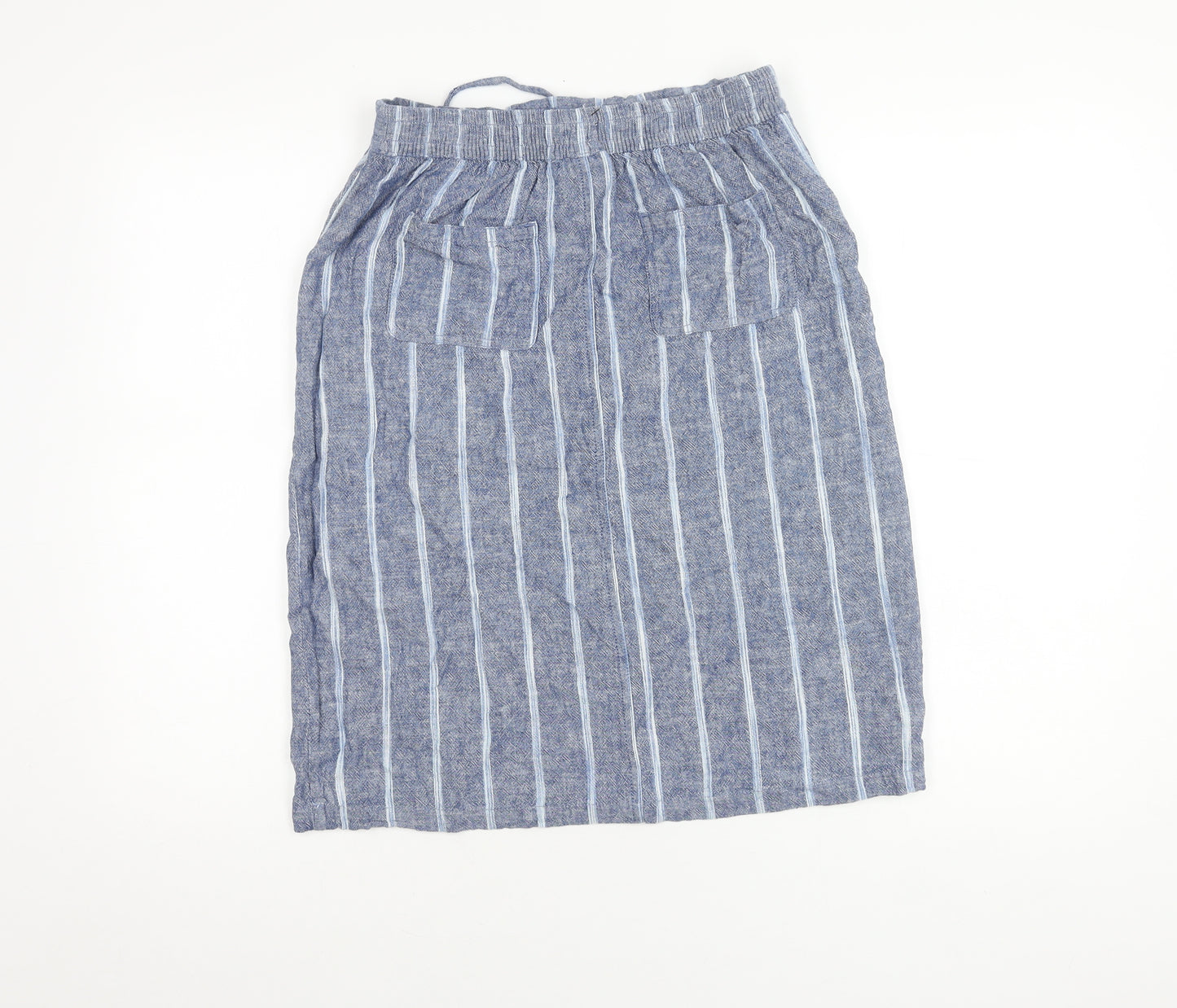 Isle Collection Women's Blue Midi Skirt Size 10