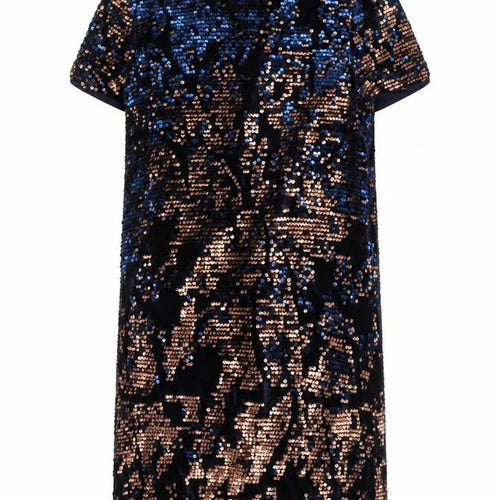 Marks and Spencer Girls Sequin Dress 11-12 Years Black Polyester