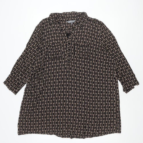 Principles Women's Geometric 3/4 Sleeve Top Size 24