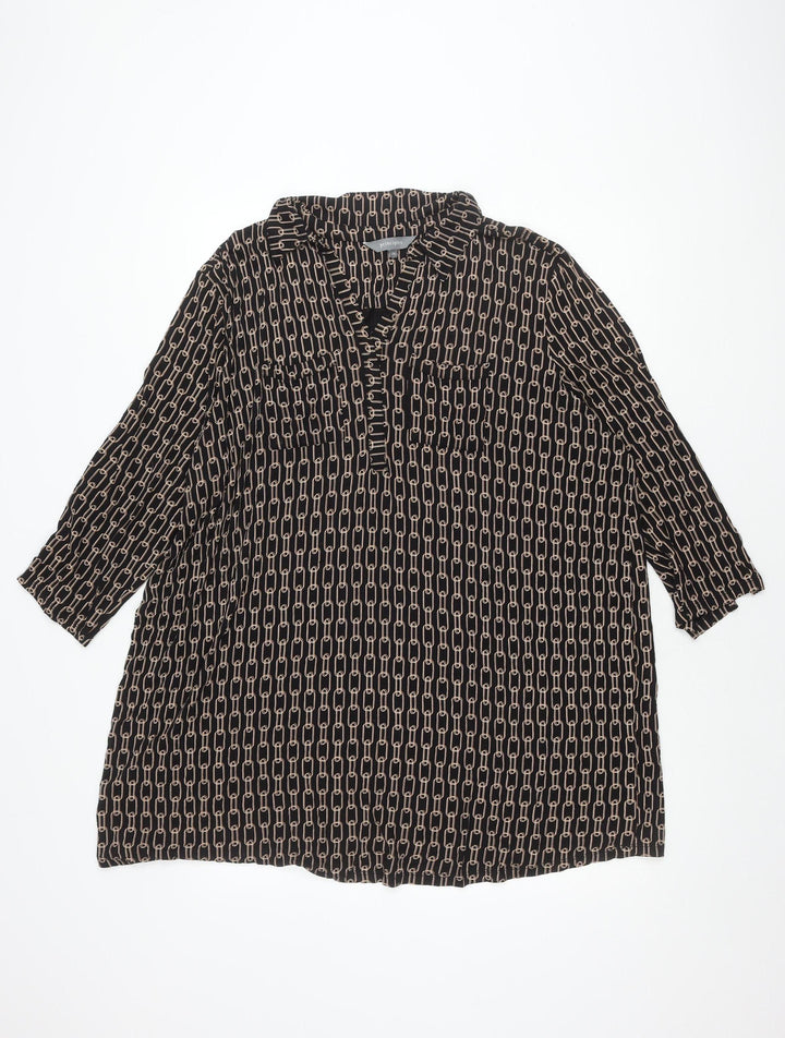 Principles Women's Geometric 3/4 Sleeve Top Size 24