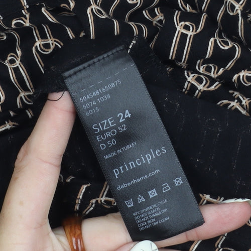 Principles Women's Geometric 3/4 Sleeve Top Size 24