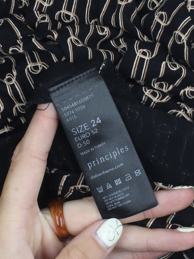 Principles Women's Geometric 3/4 Sleeve Top Size 24