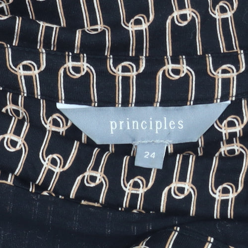 Principles Women's Geometric 3/4 Sleeve Top Size 24