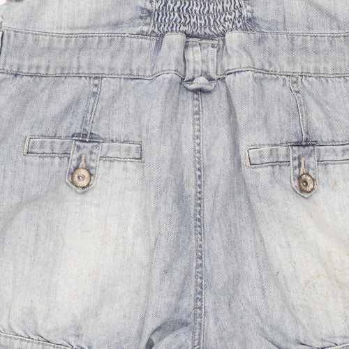 Miss Selfridge Women’s Blue Denim Dungaree Playsuit Size 12