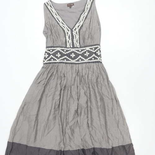 Phase Eight Women’s Grey A-Line Sleeveless Dress - Size 8
