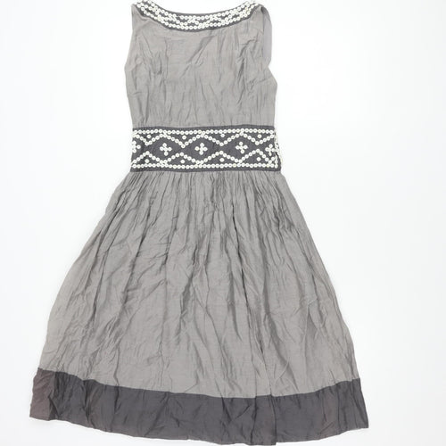 Phase Eight Women’s Grey A-Line Sleeveless Dress - Size 8