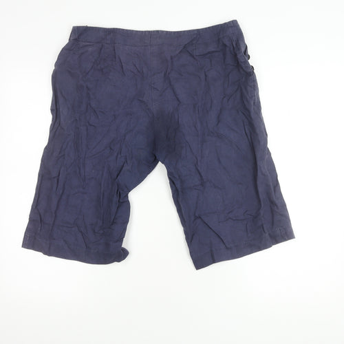 Marks & Spencer Women's Blue Petite Linen Shorts
