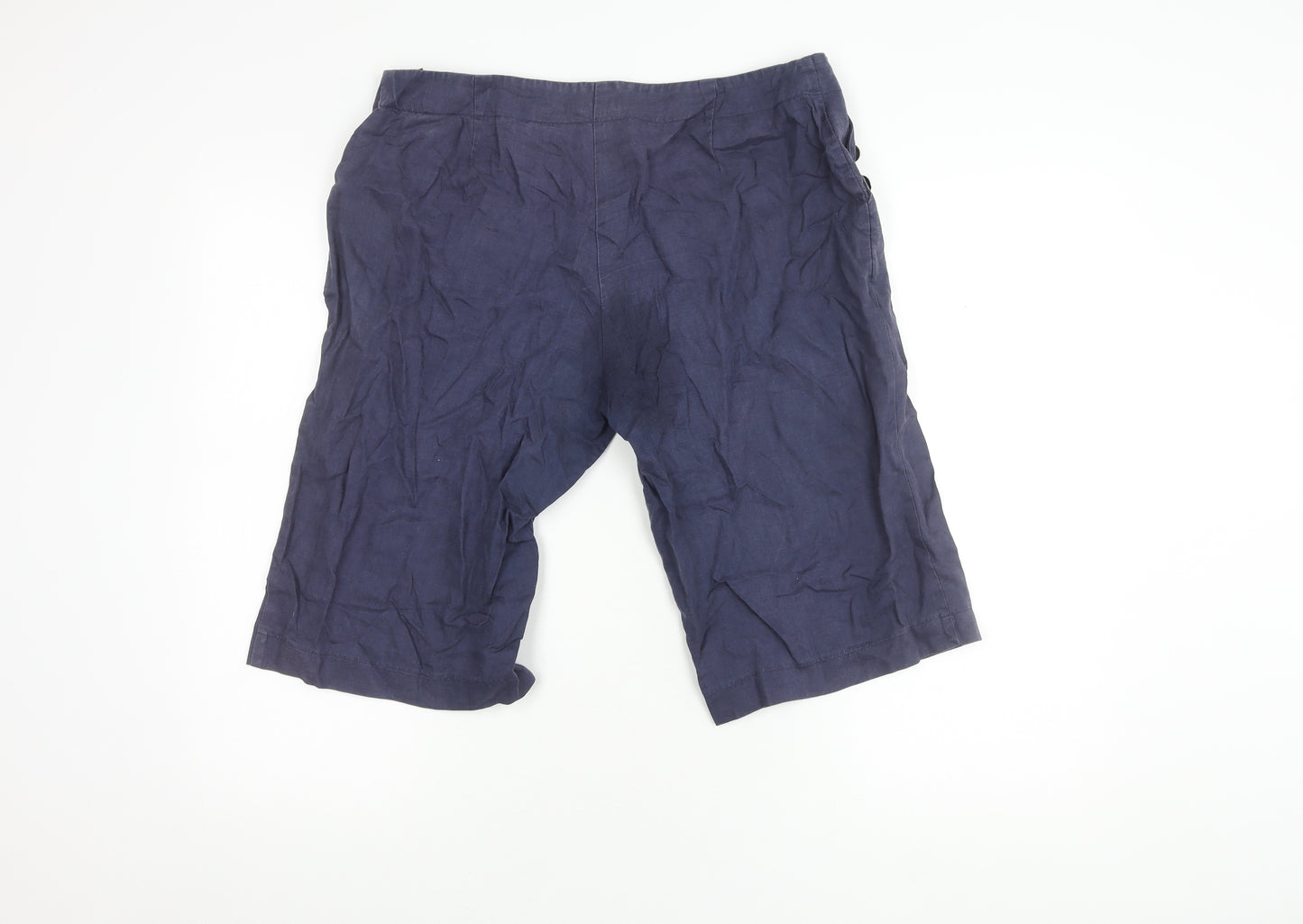 Marks & Spencer Women's Blue Petite Linen Shorts