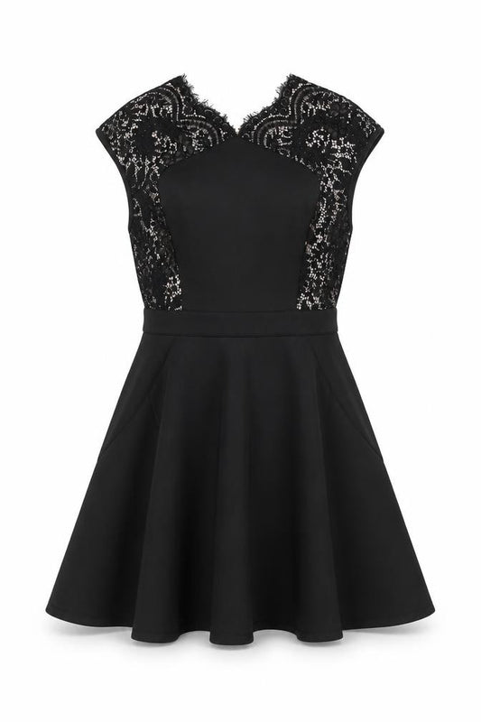 Front view of Ted Baker Women's Black Zip Dress, size 6