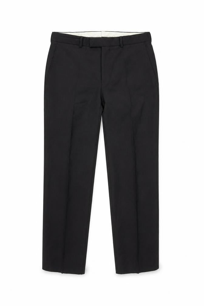Front view of Samuel Slater Men's Black Wool Mohair Dress Pants