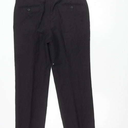 Samuel Slater Men's Black Wool Mohair Dress Pants